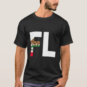 delstaten Kalifornien Flagga Florida FL Cities and T Shirt