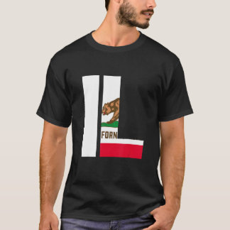 Delstaten Kalifornien Flagga Illinois IL Cities oc T Shirt
