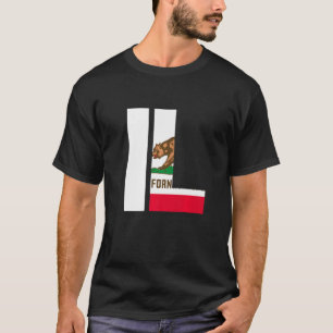 Delstaten Kalifornien Flagga Illinois IL Cities oc T Shirt