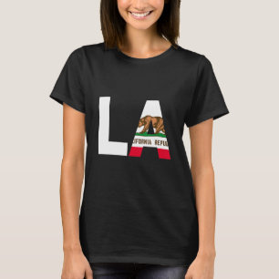Delstaten Kalifornien Flagga Louisiana LA Cities o T Shirt