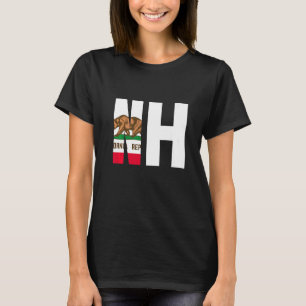 Delstaten Kalifornien Flagga New Hampshire NH Citi T Shirt