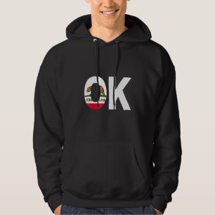 Delstaten Kalifornien Flagga Oklahoma OK Cities oc Hoodie