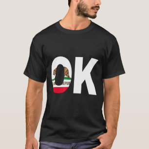 Delstaten Kalifornien Flagga Oklahoma OK Cities oc T Shirt