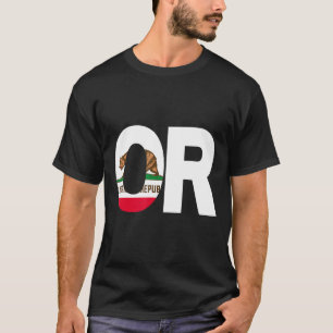 Delstaten Kalifornien Flagga Oregon OR Cities and  T Shirt