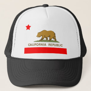 delstaten Kalifornien-Flagga Truckerkeps