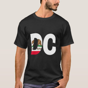 delstaten Kalifornien Flagga Washington DC Cities  T Shirt