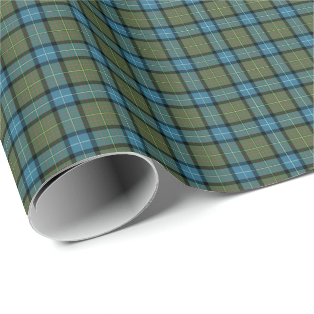 Delstaten Kalifornien Tartan Presentpapper (Rullad Hörn)