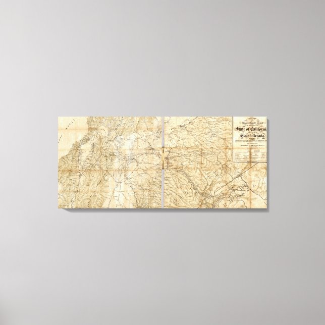 Delstaten Kaliforniens centrala del Canvastryck (Framsida)