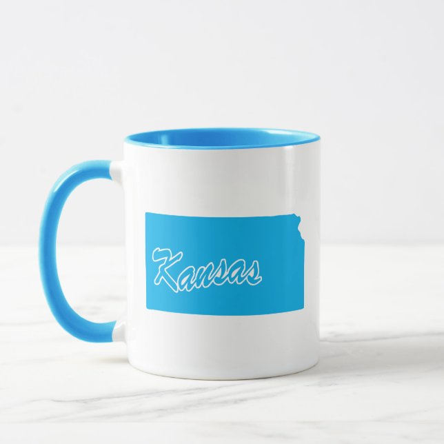 Delstaten Kansas Shape Mugg (Vänster)