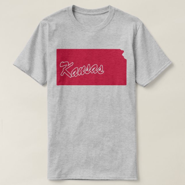 Delstaten Kansas Shape T-shirt (Design framsida)