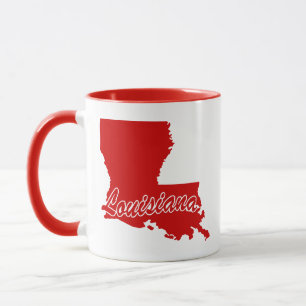 delstaten Louisiana Shape Red Mugg
