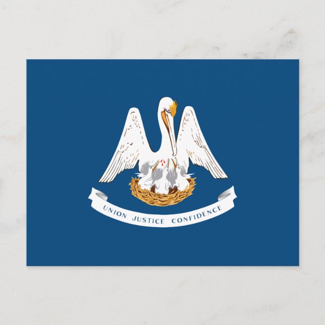 Delstaten Louisianas flagga Vykort (Framsida)