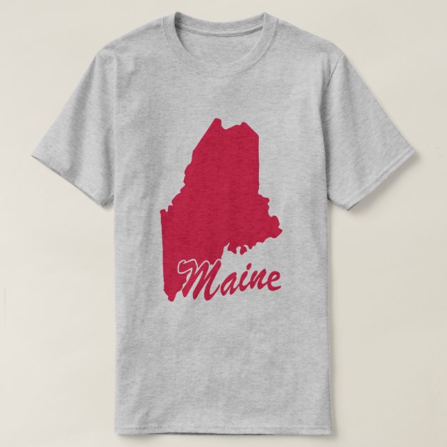 Delstaten Maine Shape T-shirt (Design framsida)