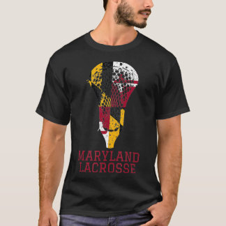 delstaten Maryland Flagga Lacrosse Team Player Lax T Shirt