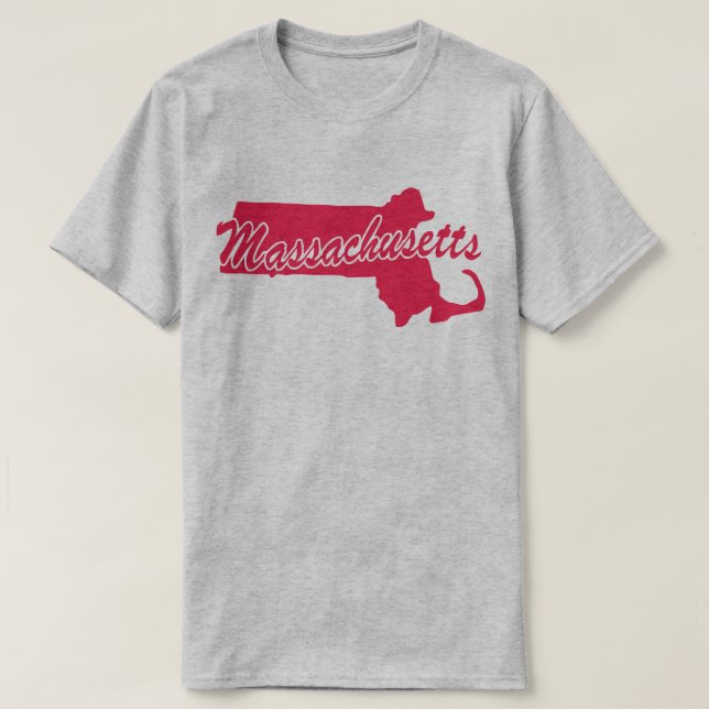 Delstaten Massachusetts Shape T-shirt (Design framsida)