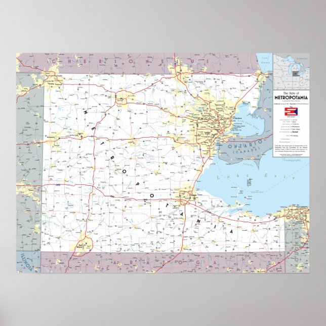 Delstaten Metropotamia Poster (Framsidan)