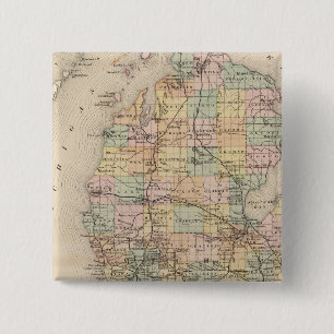 Delstaten Michigan Atlas Karta Knapp