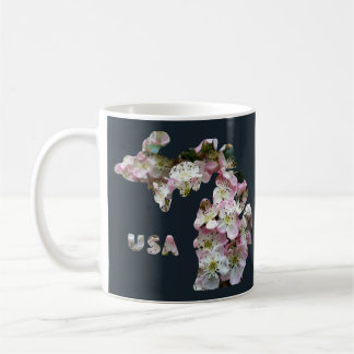 delstaten Michigan och Apple-Blommarna Kaffemugg