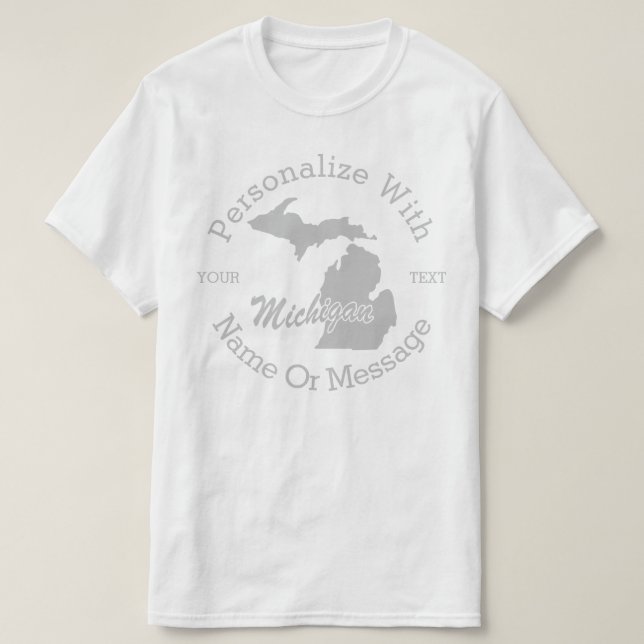 Delstaten Michigan PERSONLIG T-shirt (Design framsida)