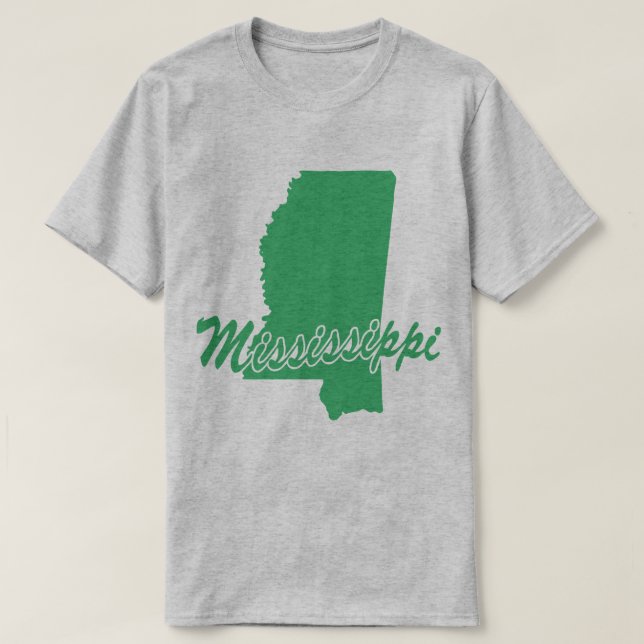 Delstaten Mississippi Shape T-shirt (Design framsida)