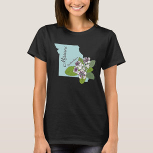 Delstaten Missouri Flower the Hawthorn Blommar T Shirt