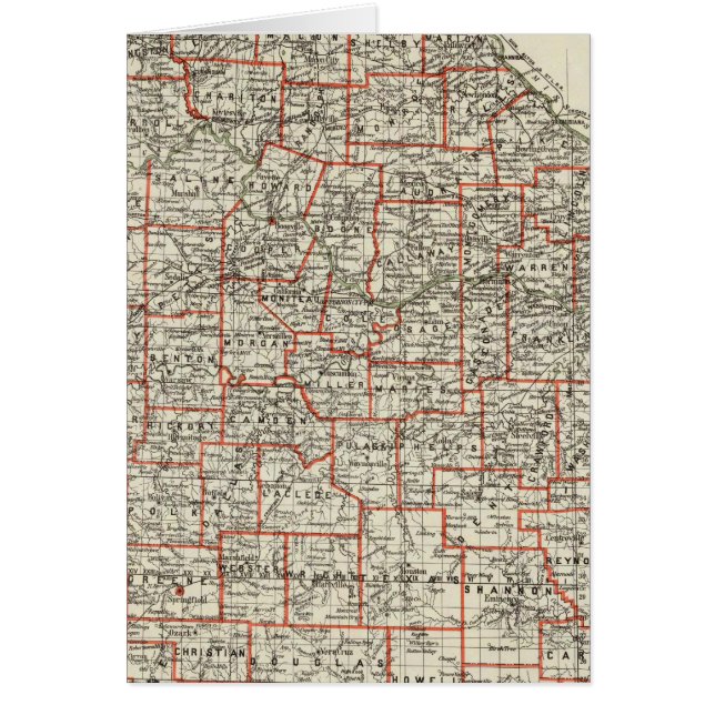 Delstaten Missouri Hälsningskort (Framsidan)