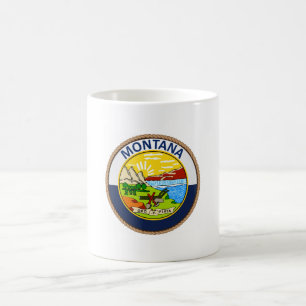 delstaten Montana Flagga Seal Kaffemugg