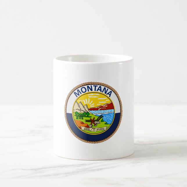 delstaten Montana Flagga Seal Kaffemugg (Center)