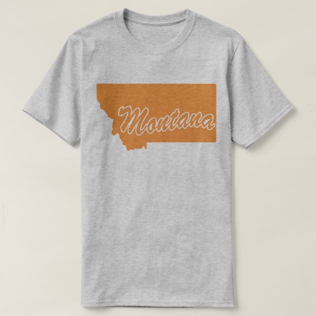 Delstaten Montana Shape T-shirt (Design framsida)