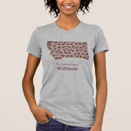 delstaten Montana Silhouette Hearts & Hometown T Shirt