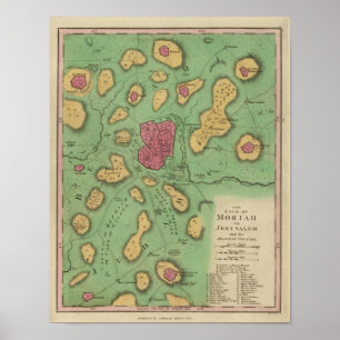 delstaten Moriah eller Jerusalem Poster