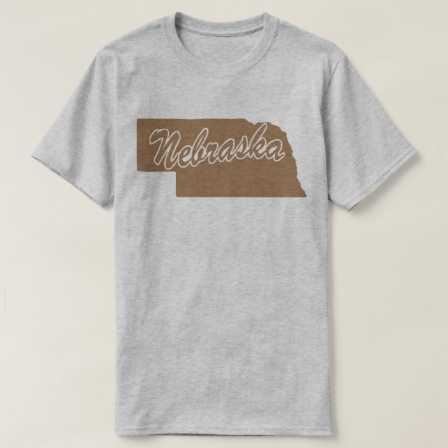Delstaten Nebraska Shape T-shirt (Design framsida)