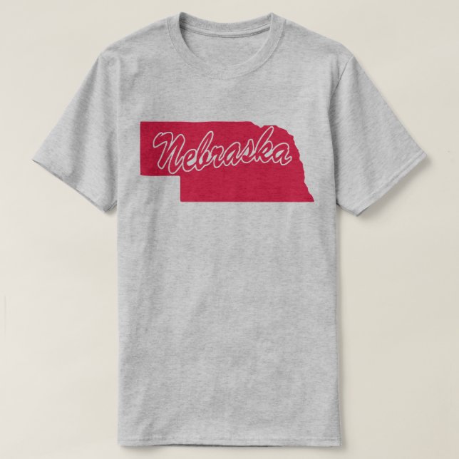 Delstaten Nebraska Shape T-shirt (Design framsida)