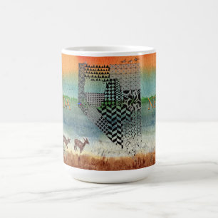 Delstaten Nevada Karta Desert Painting Mugg