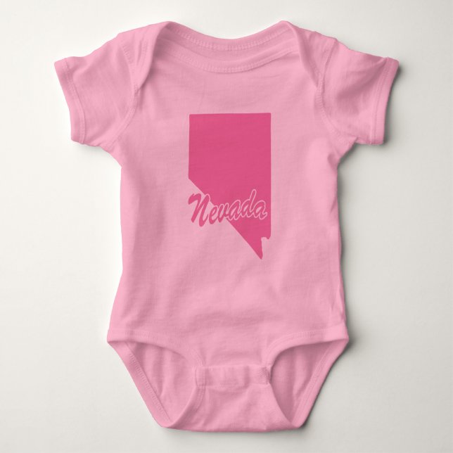 delstaten Nevada Shape Baby Bodykostym T Shirt (Framsida)