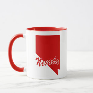 delstaten Nevada Shape Red Mugg