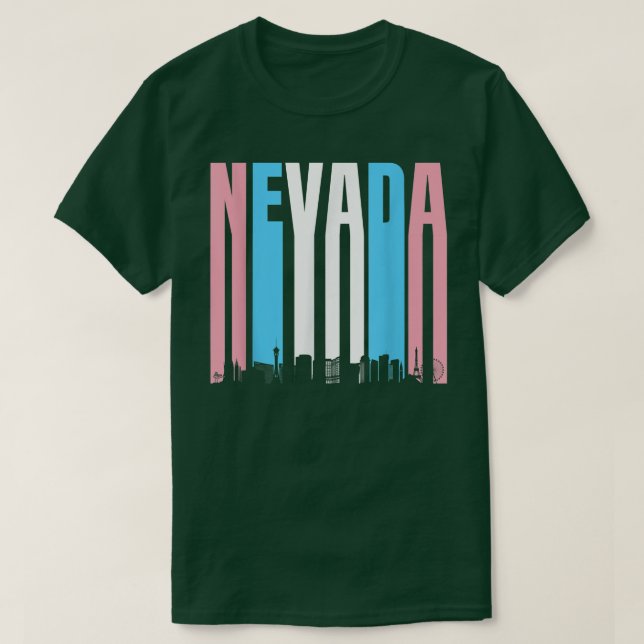 Delstaten Nevada Trans Pride Flagga Transgender  T Shirt (Design framsida)