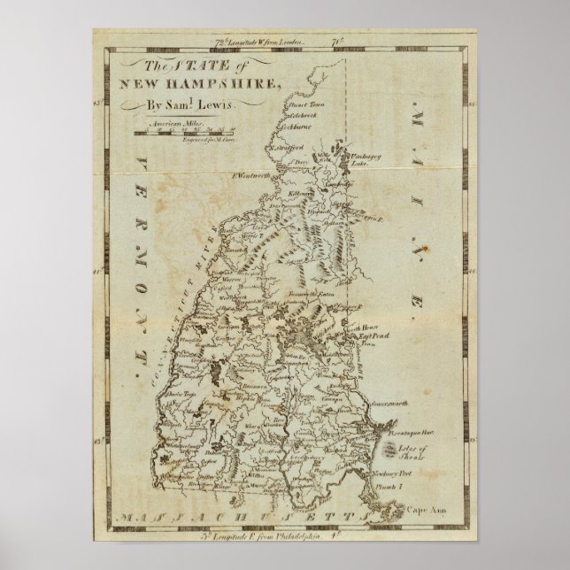 Delstaten New Hampshire 2 Poster (Framsidan)
