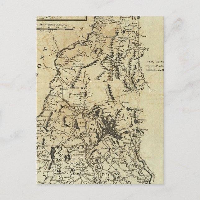 Delstaten New Hampshire 3 Vykort (Framsida)