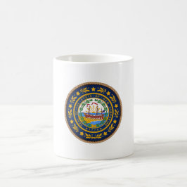 Delstaten New Hampshire Flagga Seal Kaffemugg