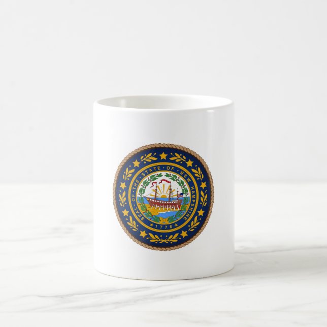 Delstaten New Hampshire Flagga Seal Kaffemugg (Center)