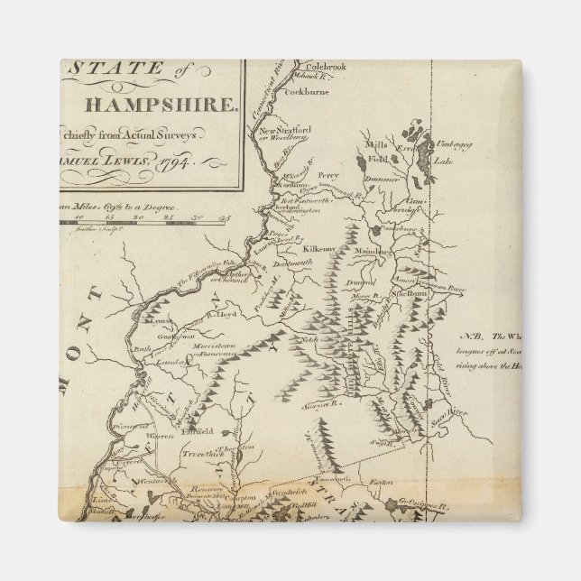 Delstaten New Hampshire Magnet (Framsidan)