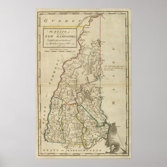 Delstaten New Hampshire Poster (Framsidan)