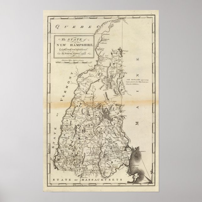 Delstaten New Hampshire Poster (Framsidan)