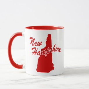 Delstaten New Hampshire Shape Red Mugg