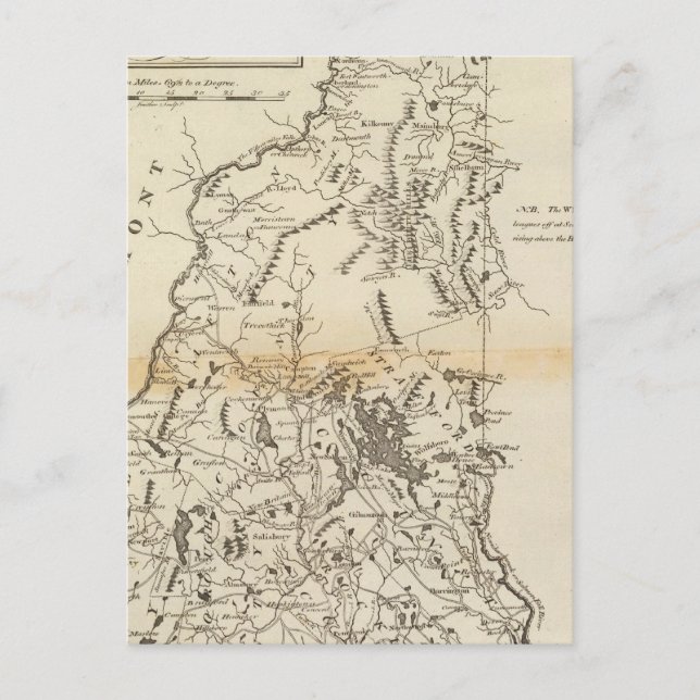 Delstaten New Hampshire Vykort (Framsida)