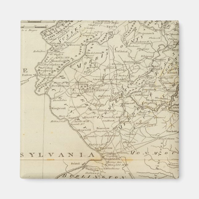 Delstaten New jersey 2 Magnet (Framsidan)