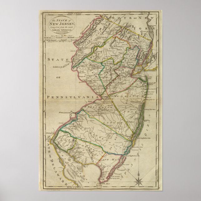 Delstaten New jersey 3 Poster (Framsidan)