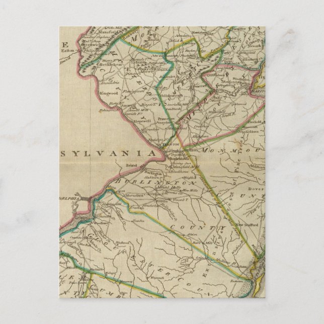 Delstaten New jersey 3 Vykort (Framsida)