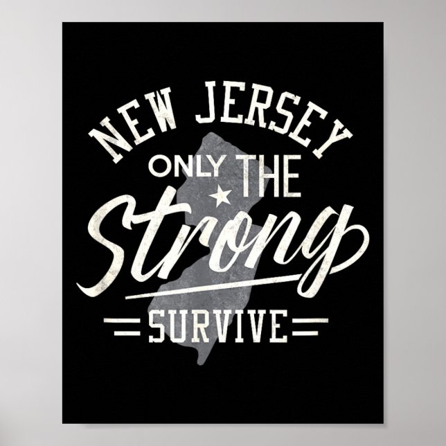 Delstaten New Jersey Roligt Endast De Starka Överl Poster (Framsidan)